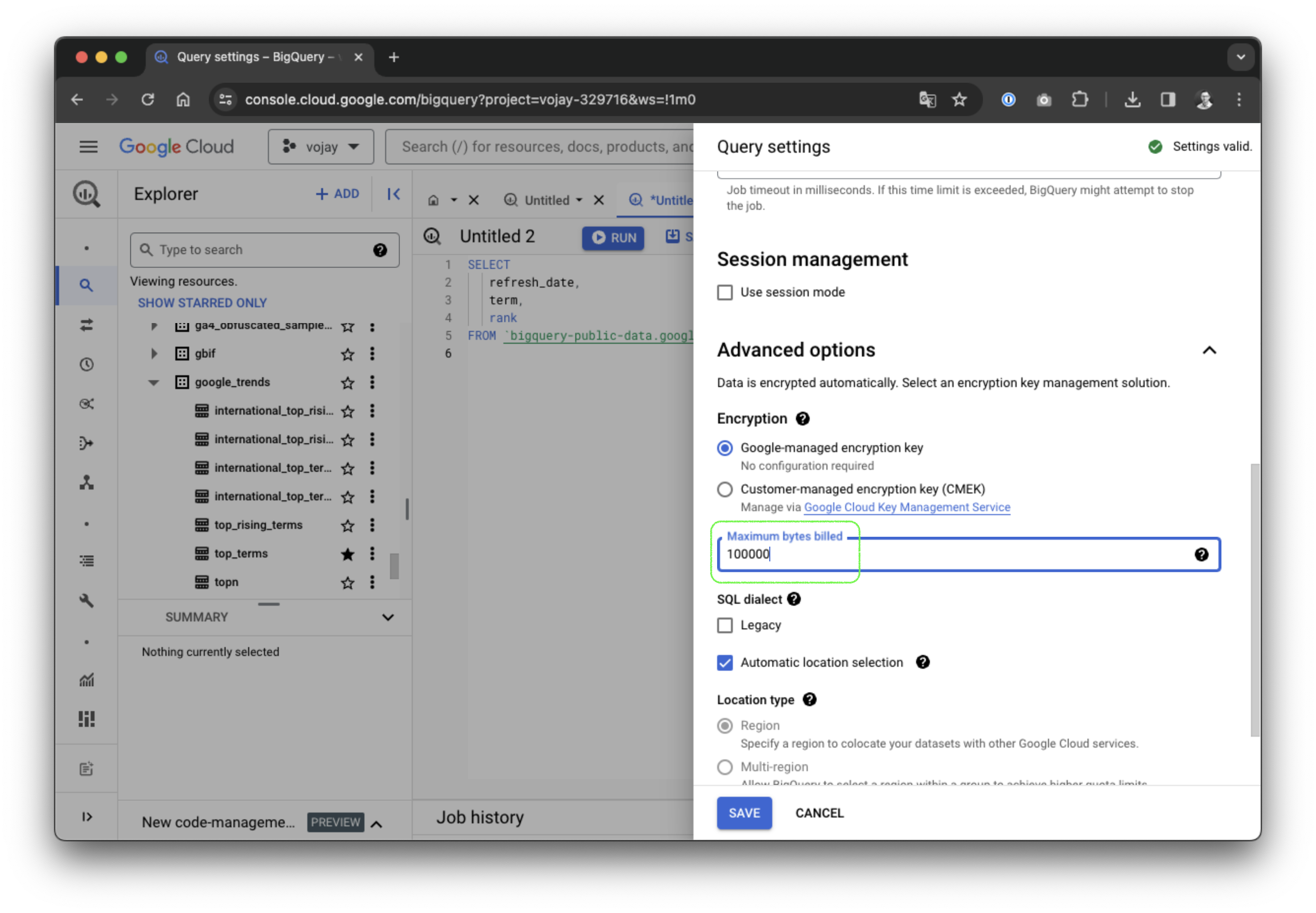 BigQuery most important rule